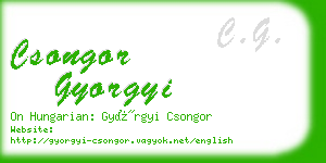 csongor gyorgyi business card